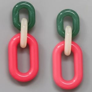 Acetate Link Drop Earrings